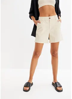 Šortky High Waist z kepru, bonprix