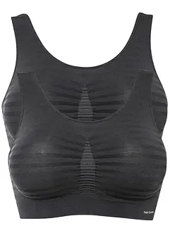 Bezešvý podprsenkový top Feel Comfort (2 ks v balení), bonprix