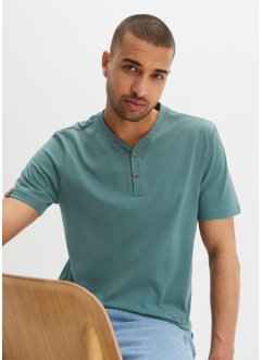 Henley tričko, krátký rukáv (2 ks v balení) z organické bavlny, bpc bonprix collection