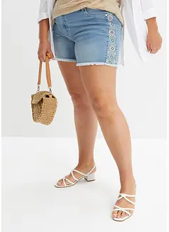 Džínové šortky Mid Waist, bonprix