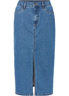 Dlouhá džínová sukně s rozparkem, z materiálu Positive Denim #1 Fabric, RAINBOW