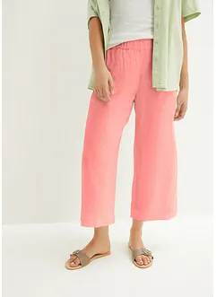 Lněné kalhoty Culotte, délka po lýtka, bonprix