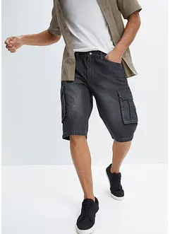 Dlouhé džínové cargo bermudy, Relaxed Fit, bonprix