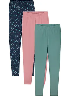 Legíny z elastické směsi s organickou bavlnou (3 ks v balení), bonprix