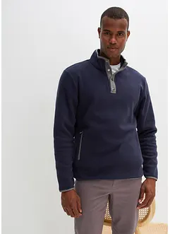 Flísová mikina s límcem na zip, praktickými kapsami a skvělými kontrastními detaily, bonprix