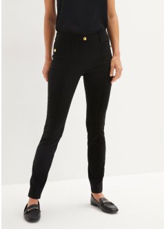 Strečové kalhoty s ozdobnými knoflíky, bpc selection