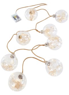 LED světlený řetěz s 8 koulemi se sušenými květinami, bpc living bonprix collection