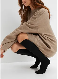 Termo podkolenky 120 den, z jemného materiálu s flísovým rubem (3 páry v balení), bonprix