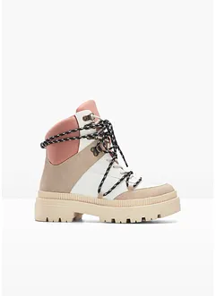Šněrovací kotníková obuv s podšívkou, bonprix