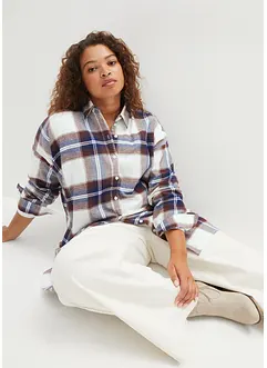 Dlouhá flanelová košile z čisté bavlny, bonprix