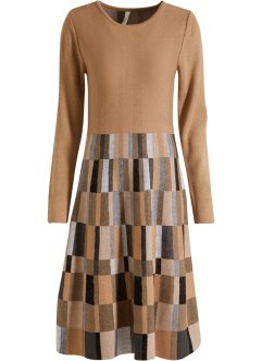 Kostkované pletené šaty, BODYFLIRT boutique