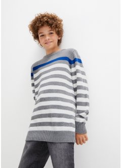 Chlapecký pletený svetr s pruhy, z bavlny, bpc bonprix collection