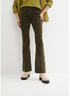 Strečové manšestrové kalhoty Bootcut se sámky, bpc bonprix collection