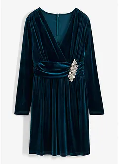 Sametové šaty se štrasovými detaily, bonprix