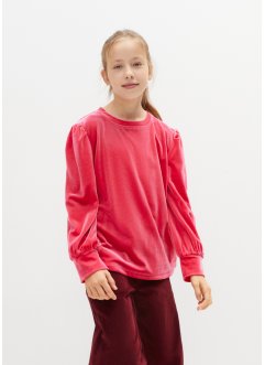 Dívčí sametové triko, dlouhý rukáv, bpc bonprix collection