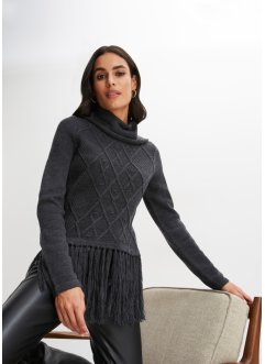 Pletený svetr s třásněmi, BODYFLIRT boutique