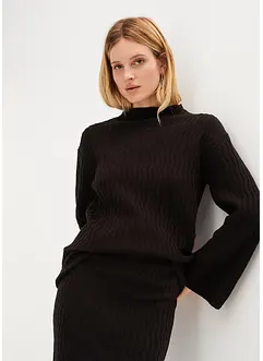 Svetr z jemné pleteniny se strukturou, bonprix