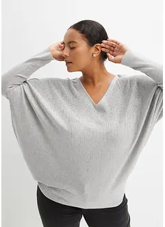 Svetr z jemné pleteniny se štrasovou aplikací, bonprix