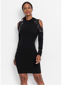 Pletené šaty s průstřihy, BODYFLIRT boutique