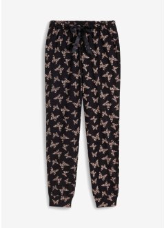 Pyžamové kalhoty s průhmatovými kapsami a saténovou stužkou, bpc bonprix collection