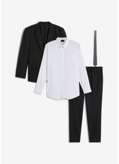 4dílný oblek ve střihu Slim Fit: sako, kalhoty, košile, kravata, bpc selection