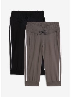 Sportovní kalhoty z bavlny, capri délka (2 ks v balení), bpc bonprix collection