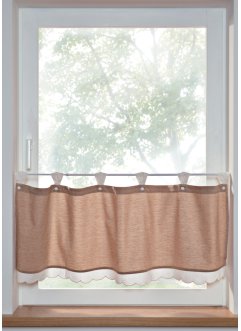 Jednobarevná vitrážková záclona z organické bavlny, bpc living bonprix collection