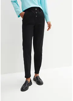 Keprové kalhoty s pohodlným pasem, High-Waist, bonprix