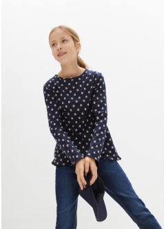 Dívčí triko s dlouhým rukávem, organická bavlna (3 ks v balení), bpc bonprix collection
