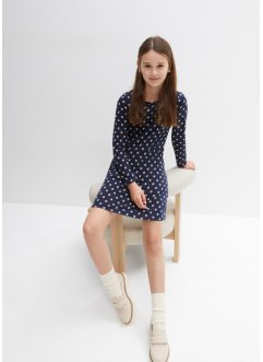 Dívčí žerzejové šaty s dlouhým rukávem, organická bavlna (2 ks v balení), bpc bonprix collection