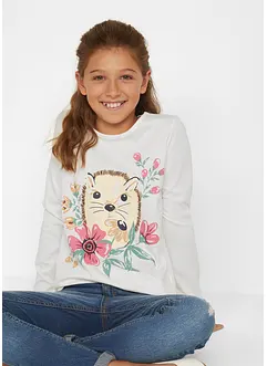 Tričko s dlouhým rukávem (2 ks v balení), z čisté organické bavlny, bonprix