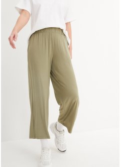 Široké 7/8 kalhoty s vysokým, pohodlným pasem (2 ks v balení), bpc bonprix collection