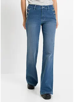 Džíny Bootcut, Mid Waist, organická bavlna, bonprix