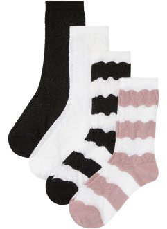 Ponožky s pleteným vzorem a organickou bavlnou (4 páry), bpc bonprix collection