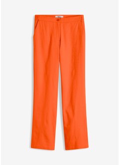 Lněné kalhoty s vysokým pasem a elastickou vsadkou, bpc bonprix collection