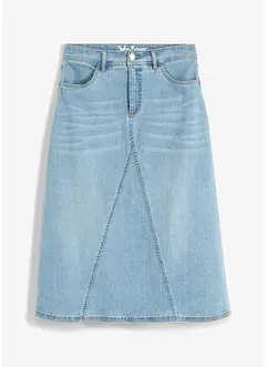 Strečová džínová sukně, High Waist, bonprix