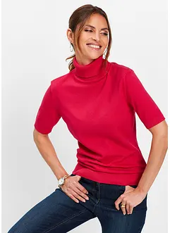 Svetr s rolákovým límcem, krátký rukáv, bonprix