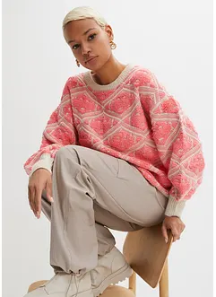 Pletený boxy svetr, bonprix