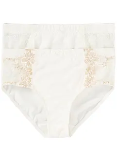 Tvarující kalhotky s výšivkou (2 ks v balení), bonprix