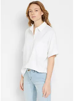 Oversize halenka s polovičními rukávy a lnem, bonprix