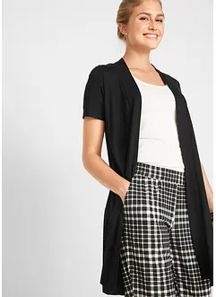 Úpletový kabátek z jemné viskózy, poloviční rukáv, bonprix