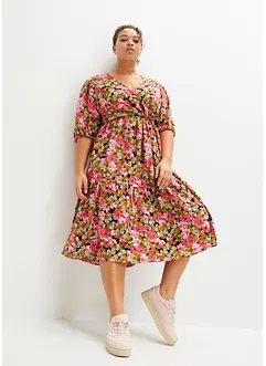 Midi šaty z viskózové směsi, bonprix