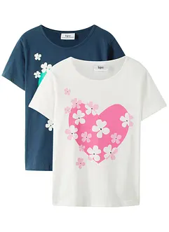 Tričko s čisté organické bavlny (2 ks), bonprix