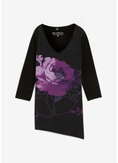 Dlouhé triko s květinovým potiskem, bpc selection