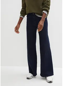 Džíny Wide Leg, High Waist, s pohodlnou pasovkou, bonprix