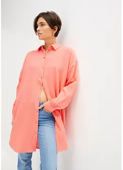 Dlouhá oversize halenka z mušelínu, bonprix