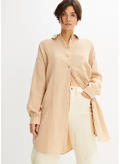 Dlouhá oversize halenka z mušelínu, bonprix