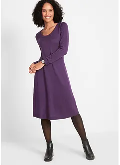 Pletené šaty s rozšiřujícím se střihem, bonprix