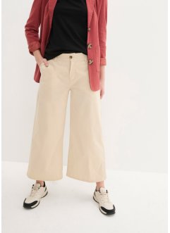 High Waist keprové kalhoty, 7/8 délka, bpc bonprix collection
