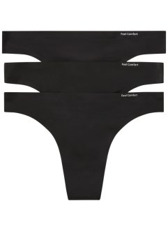 Bezešvé kalhotky String Feel Comfort (3 ks v balení), bpc bonprix collection
